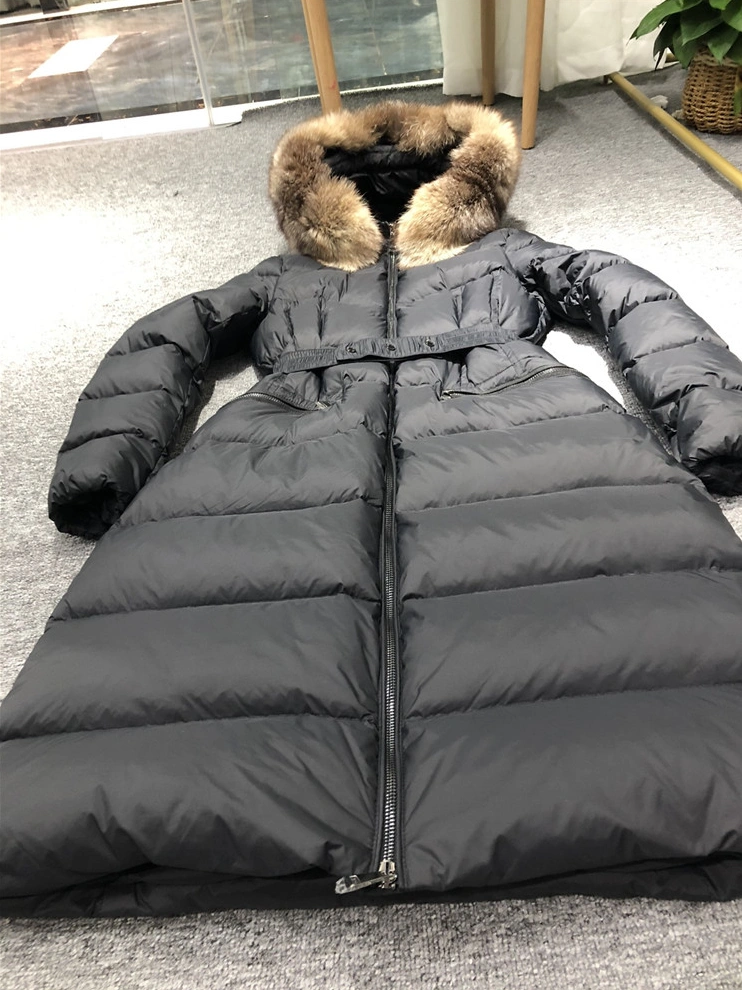 Moncler Down Feather Coat Long Sleeved For Women Minimalist 9935