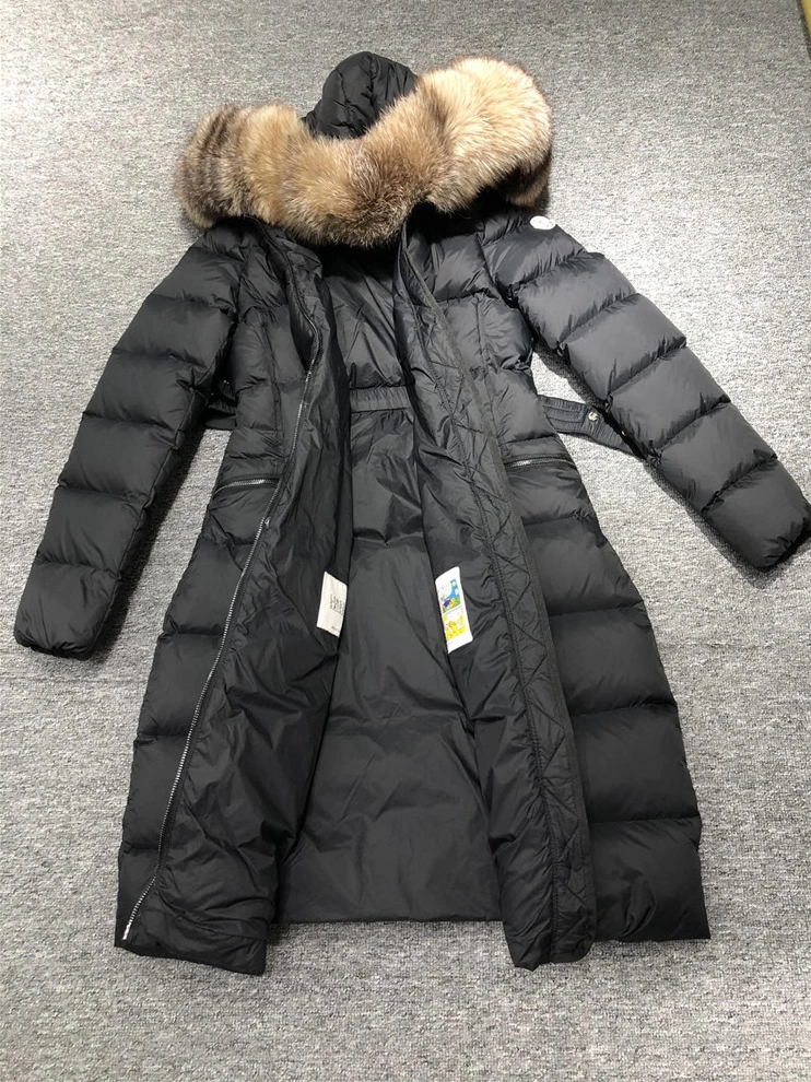 Moncler Down Feather Coat Long Sleeved For Women Minimalist 9935