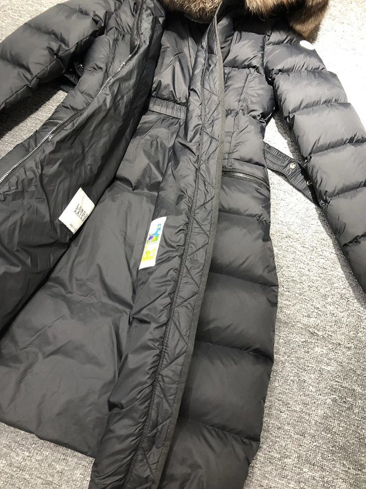Moncler Down Feather Coat Long Sleeved For Women Minimalist 9935