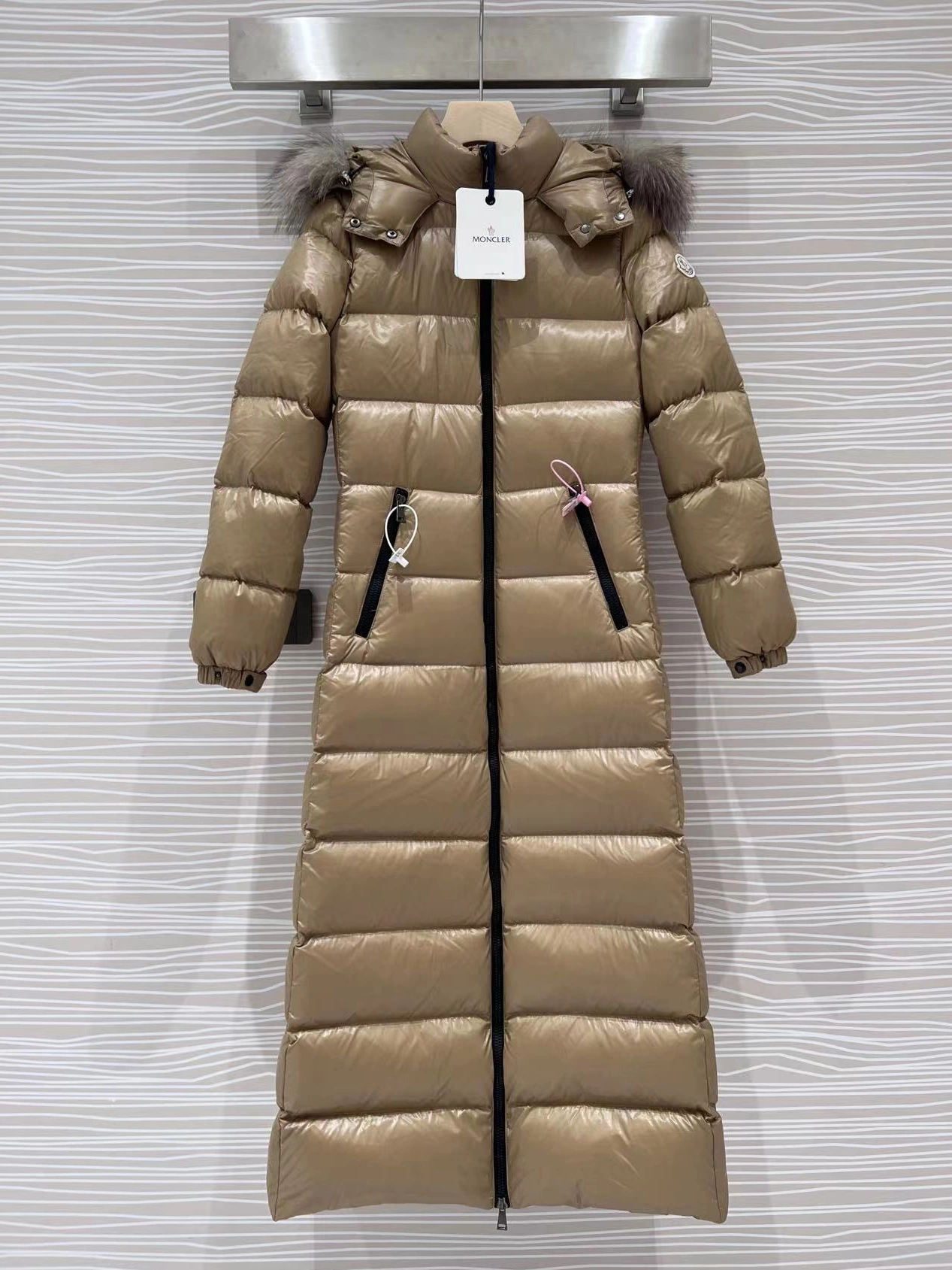Moncler Down Feather Coat Long Sleeved For Women Versatile 8785