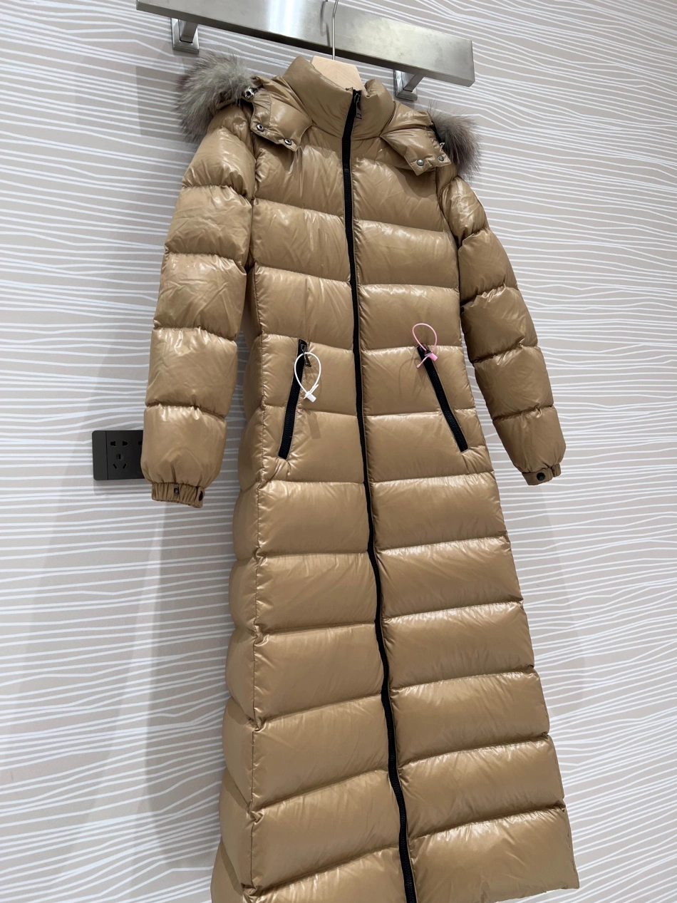Moncler Down Feather Coat Long Sleeved For Women Versatile 8785