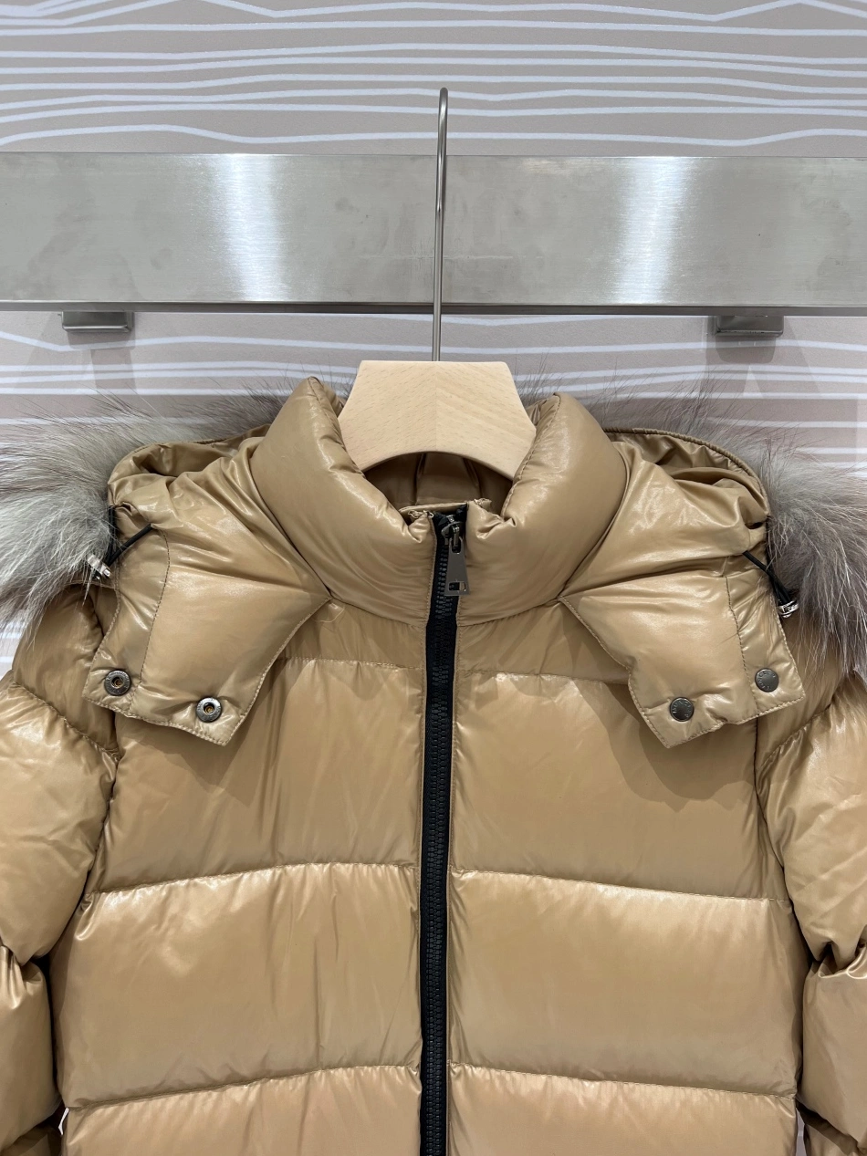 Moncler Down Feather Coat Long Sleeved For Women Versatile 8785