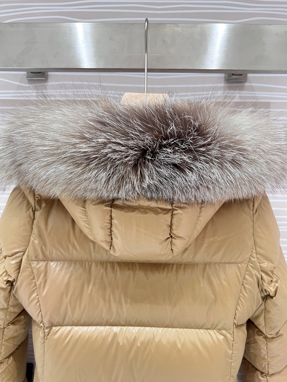 Moncler Down Feather Coat Long Sleeved For Women Versatile 8785