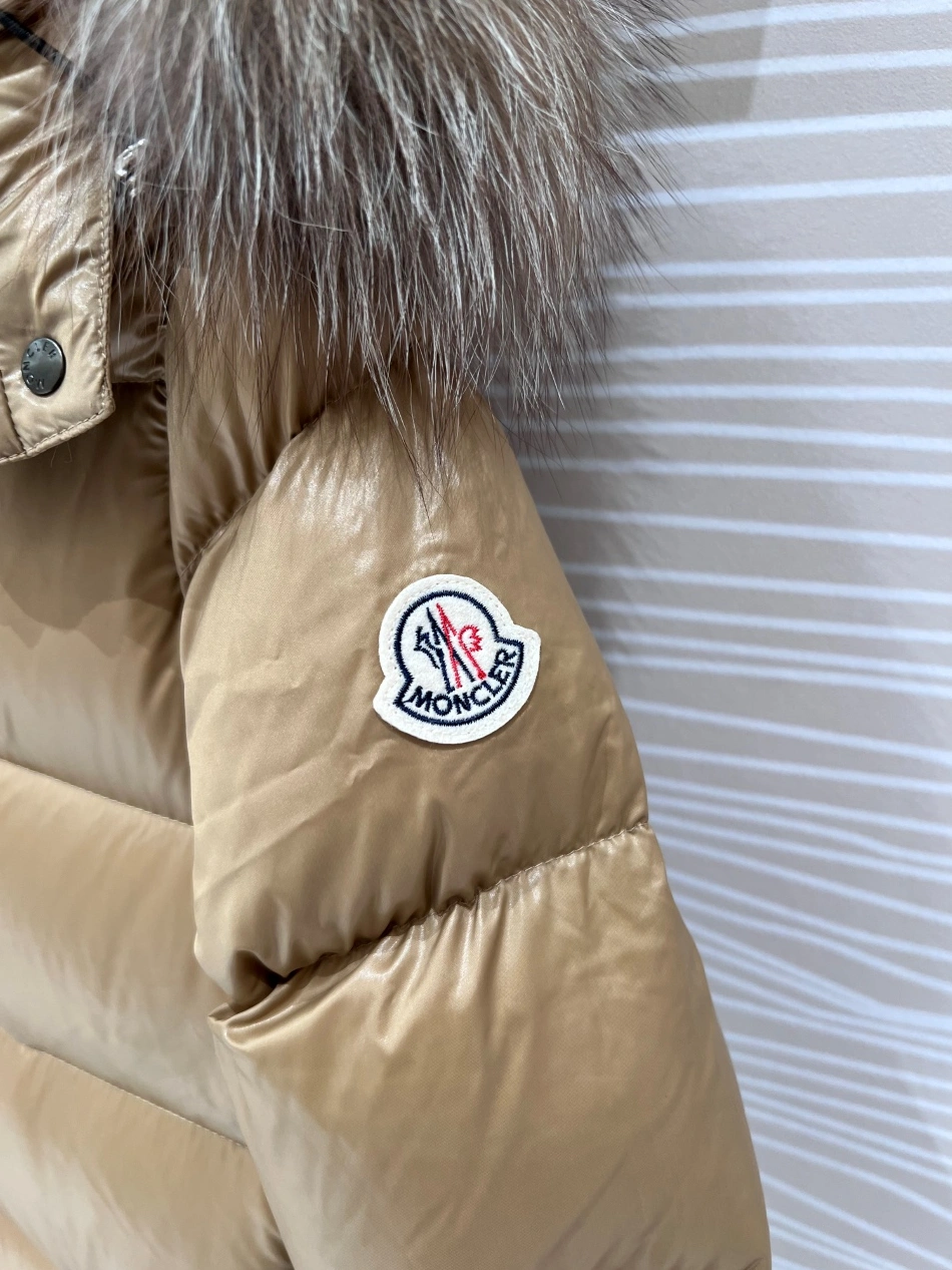 Moncler Down Feather Coat Long Sleeved For Women Versatile 8785