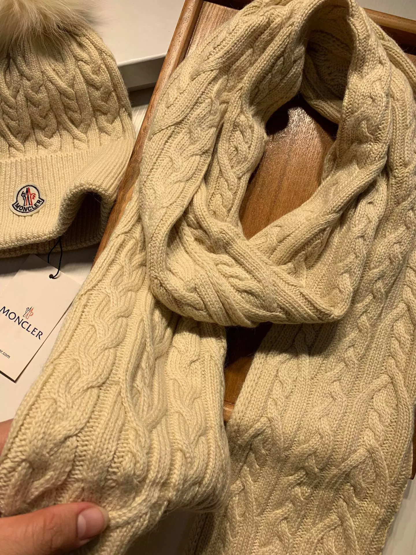 Moncler Hat and Scarf Set Bright 4771