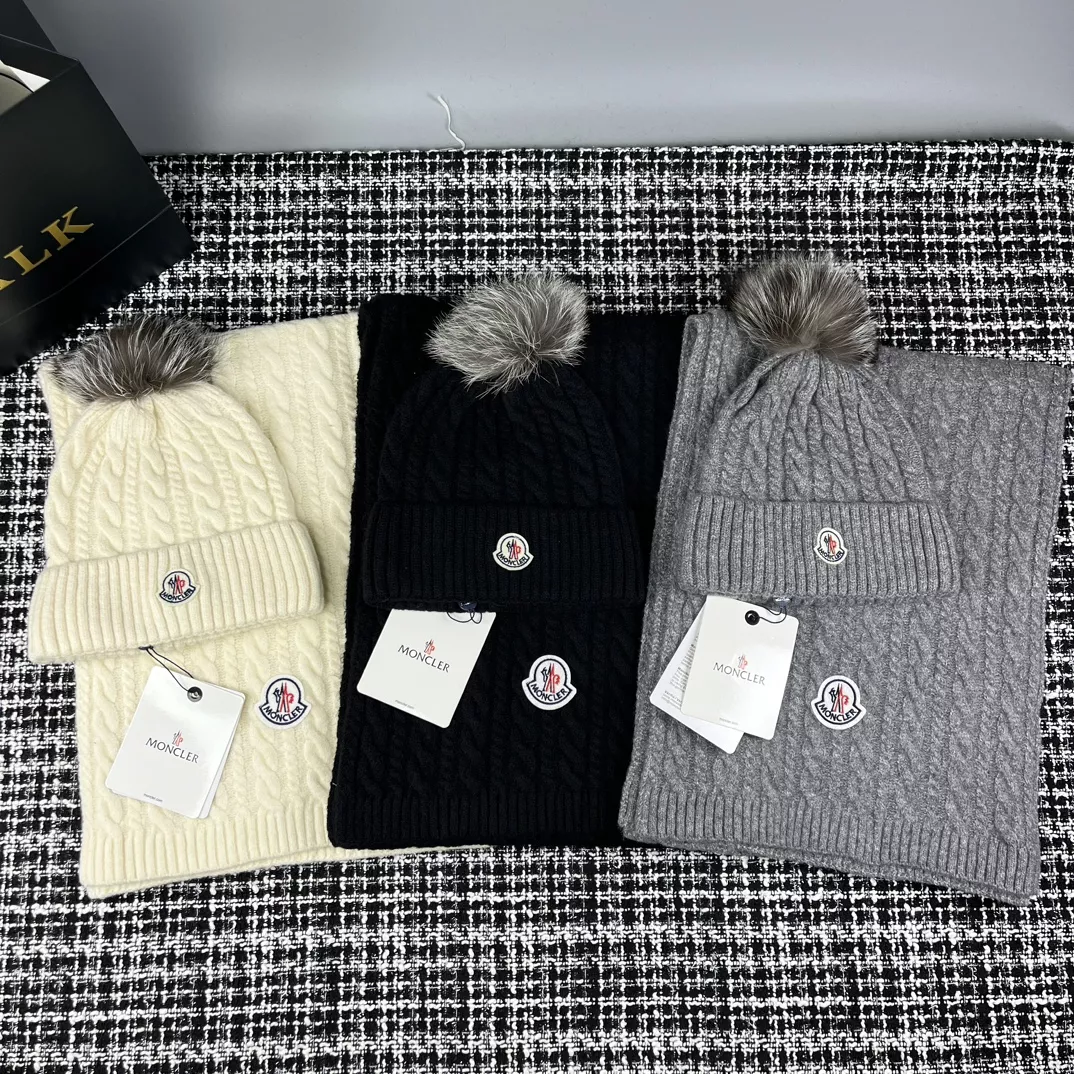 Moncler Hat and Scarf Set EyeCatching 8198