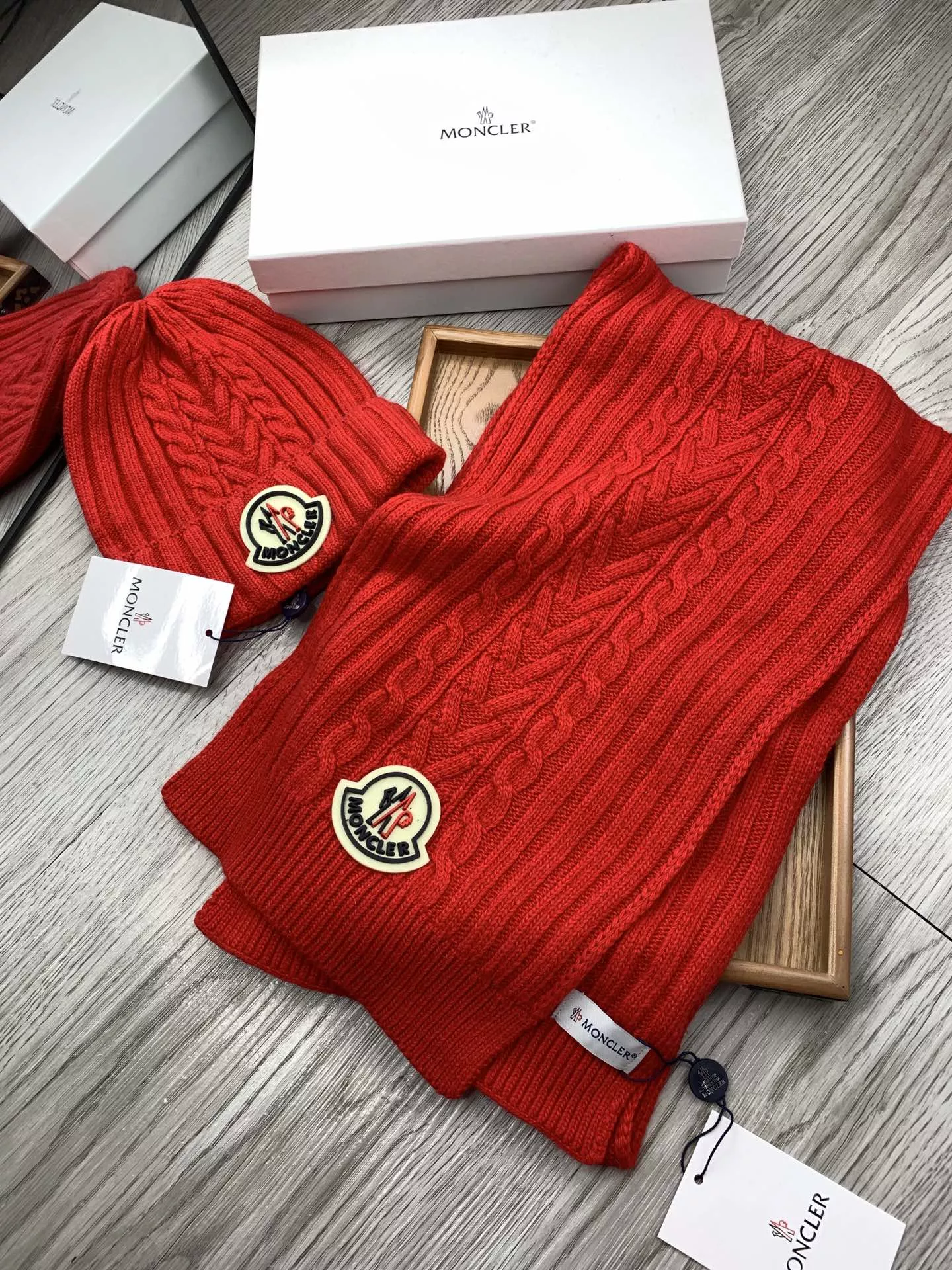 Moncler Hat and Scarf Set Refined 4425