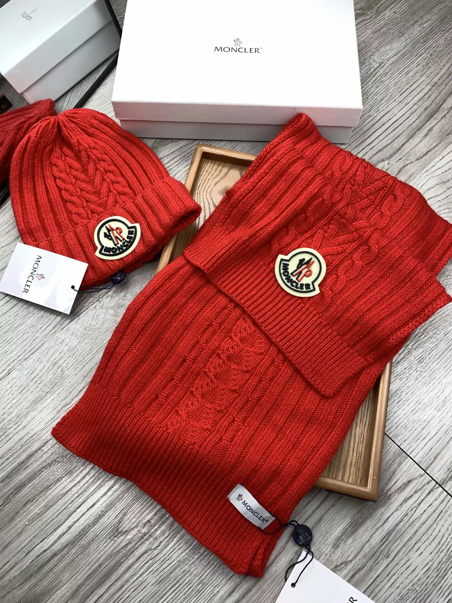 Moncler Hat and Scarf Set Refined 4425