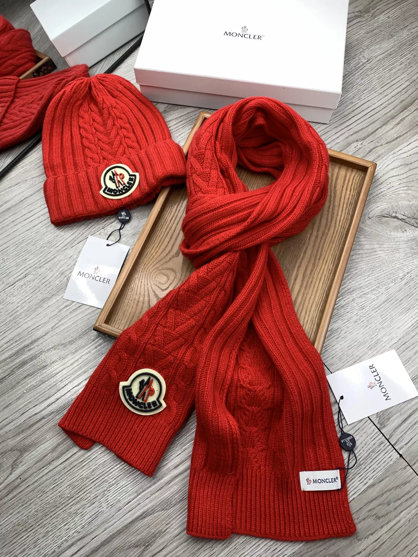 Moncler Hat and Scarf Set Refined 4425