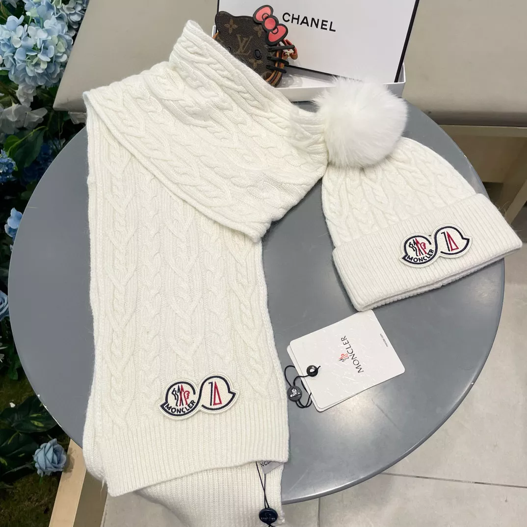 Moncler Hat and Scarf Set Sophisticated 8510