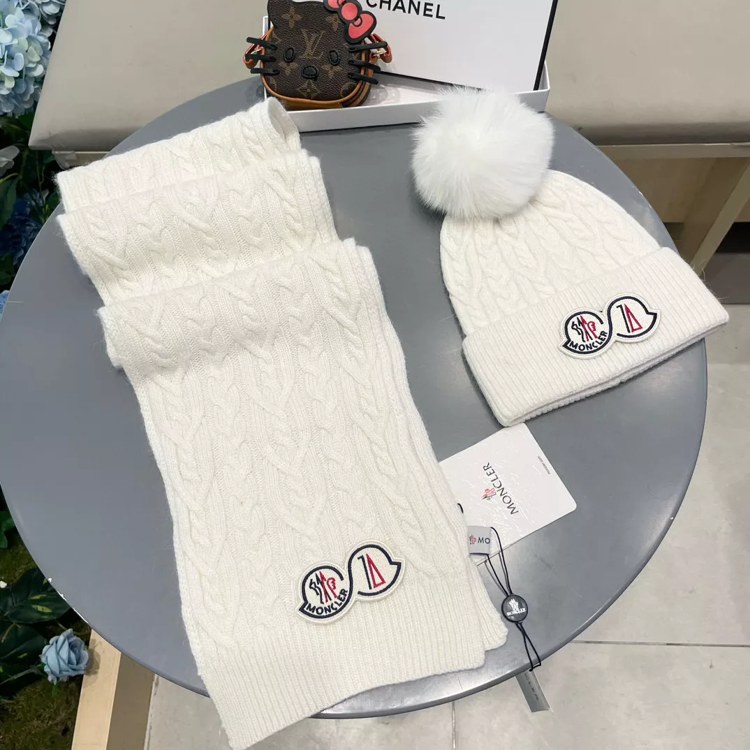 Moncler Hat and Scarf Set Sophisticated 8510