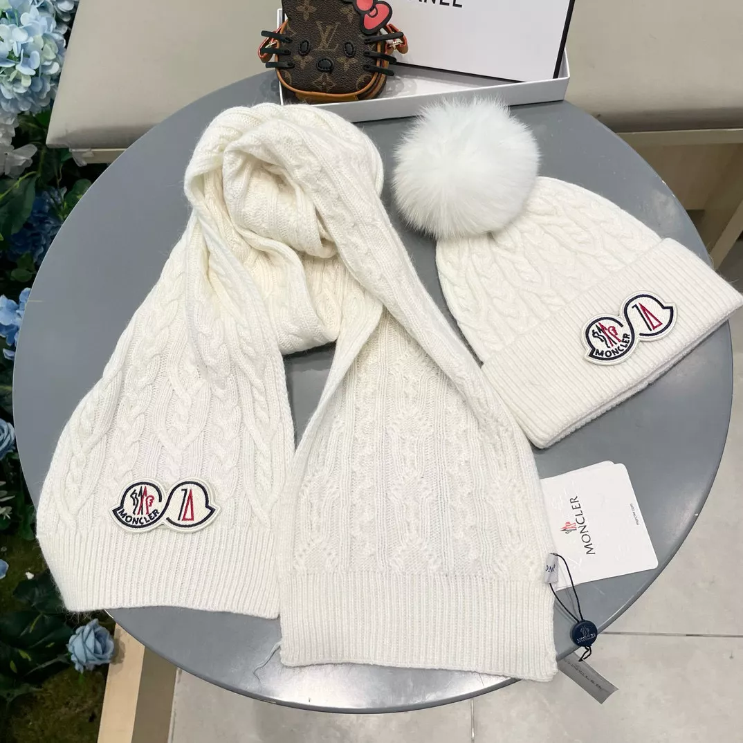 Moncler Hat and Scarf Set Sophisticated 8510