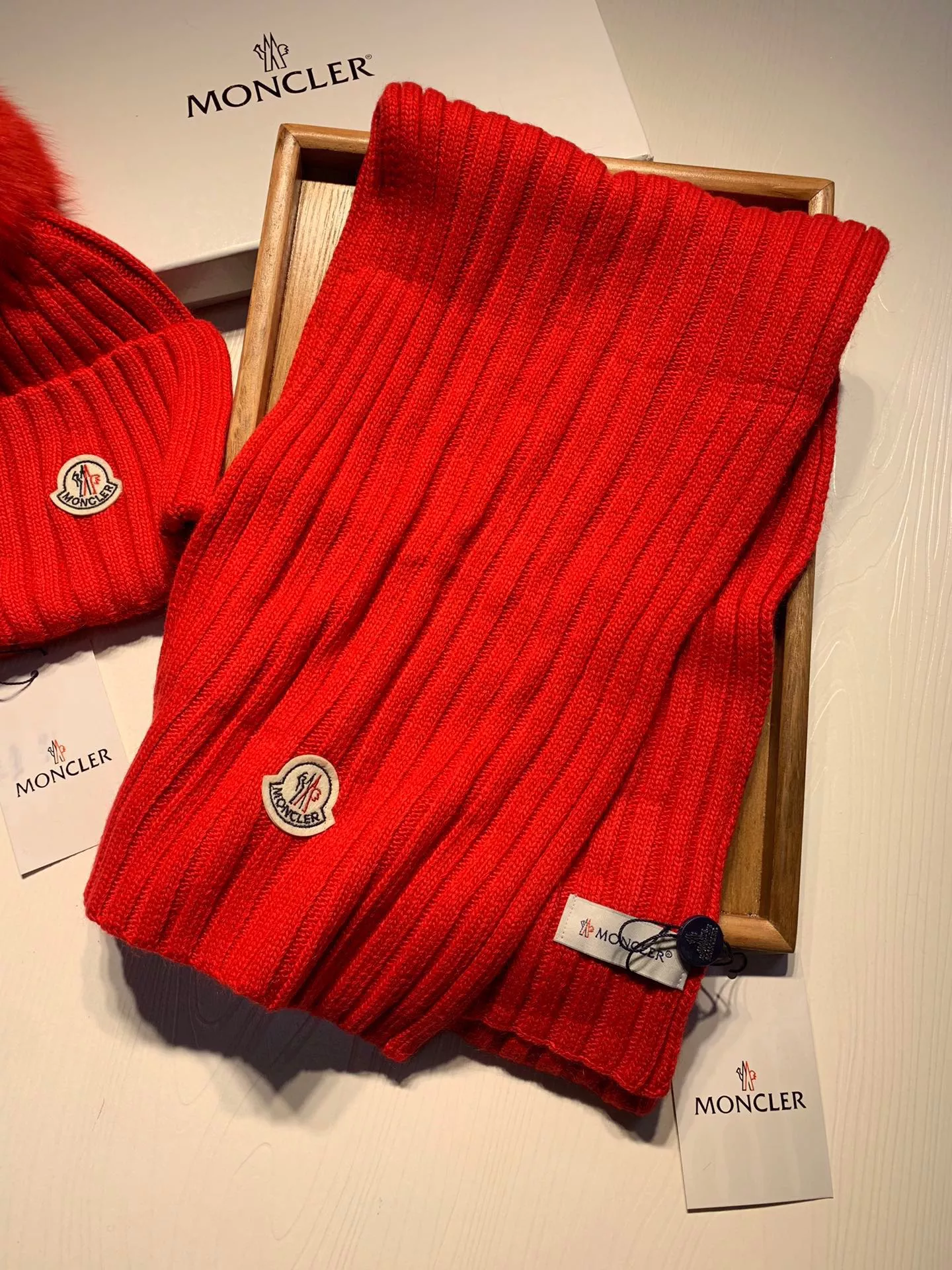 Moncler Hat and Scarf Set Sophisticated 9437