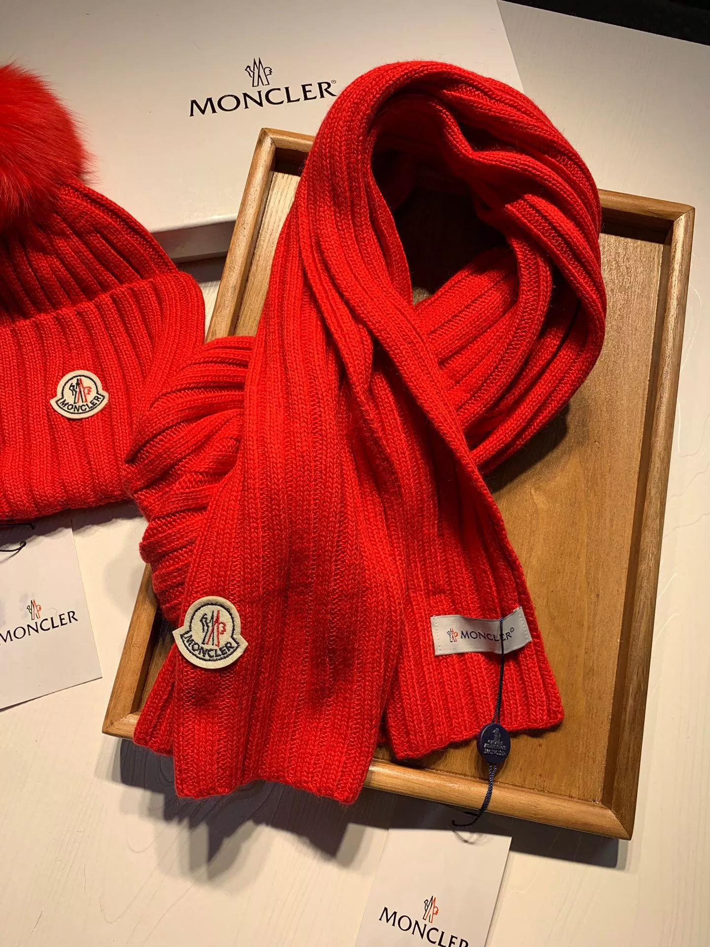 Moncler Hat and Scarf Set Sophisticated 9437
