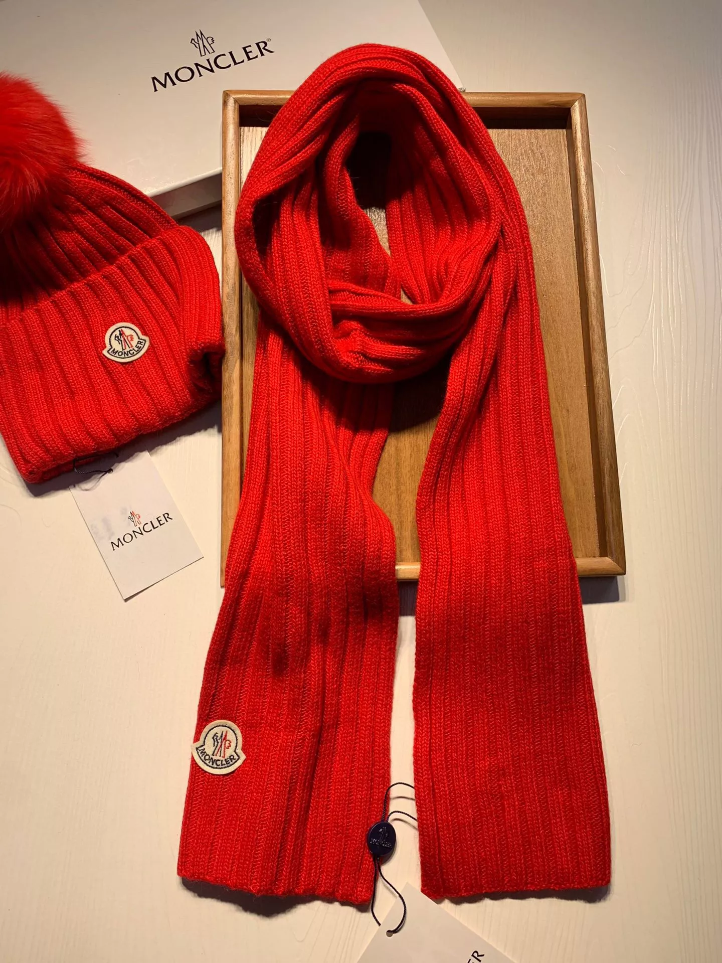 Moncler Hat and Scarf Set Sophisticated 9437