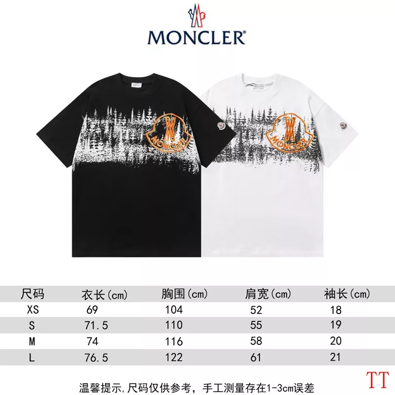 Moncler T-Shirts Short Sleeved For Unisex Soft 8915