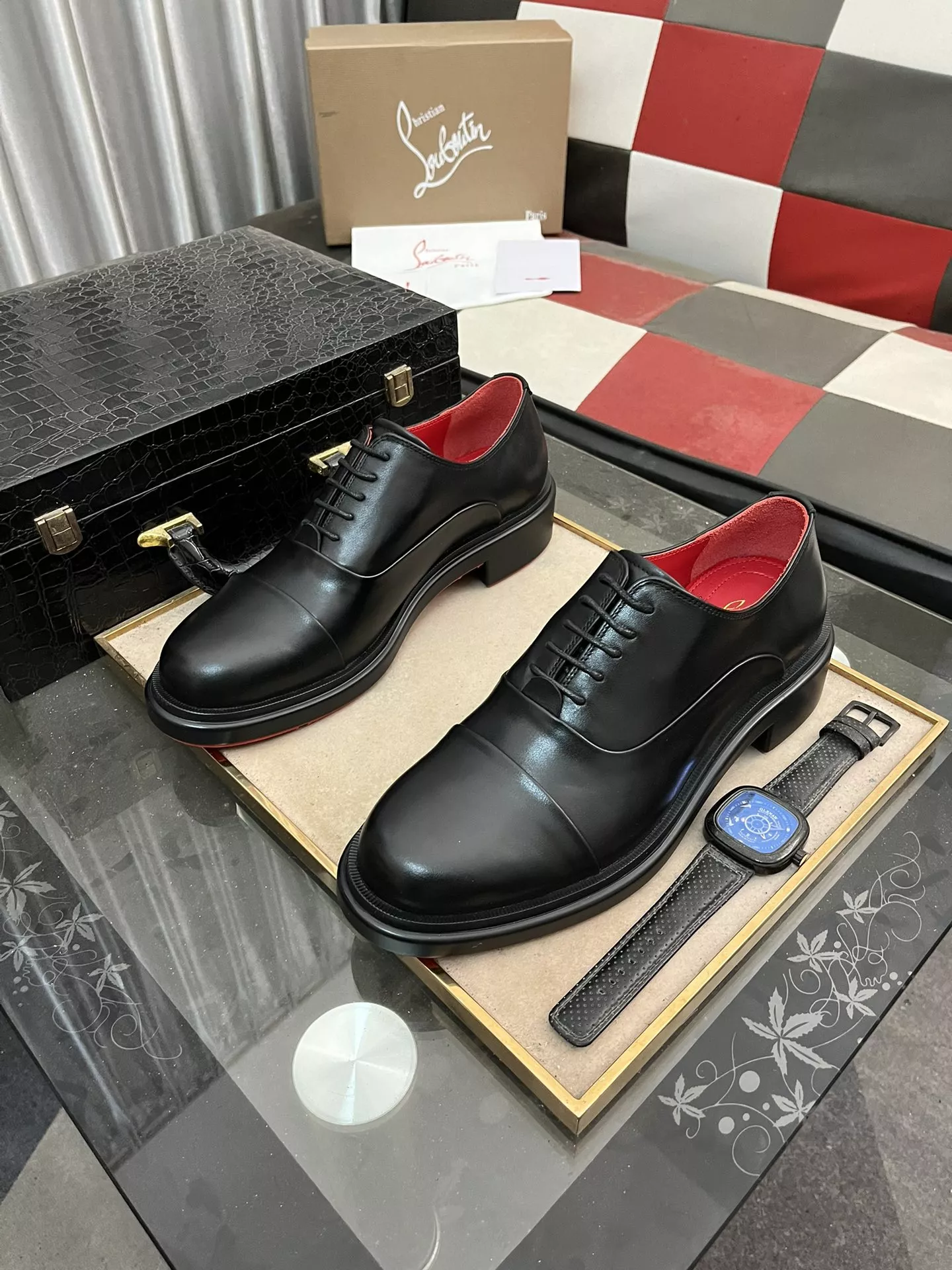 NewStyle 2233 Christian Louboutin Leather Shoes For Men