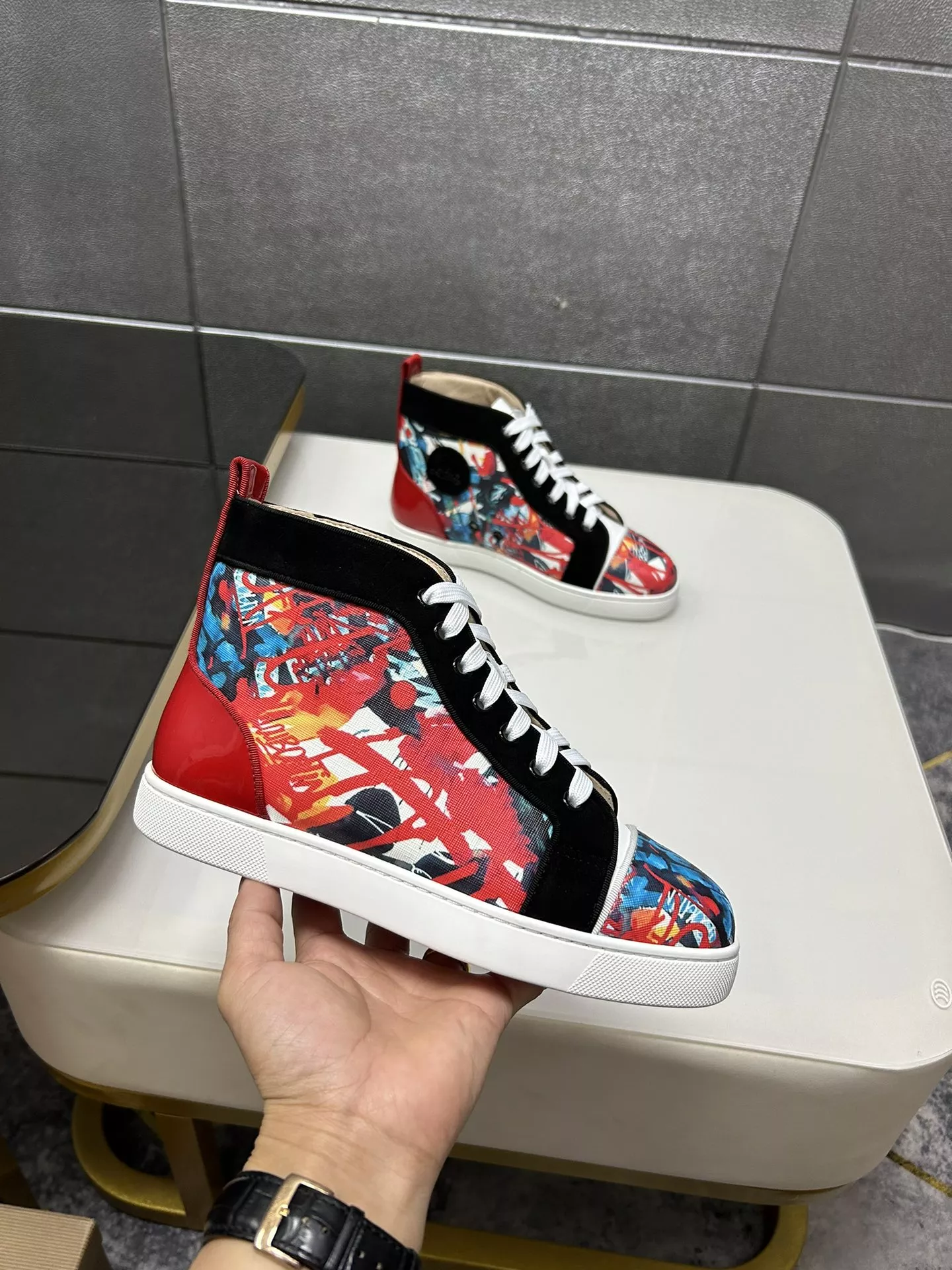 NewStyle 2984 Christian Louboutin High Top Shoes For Men