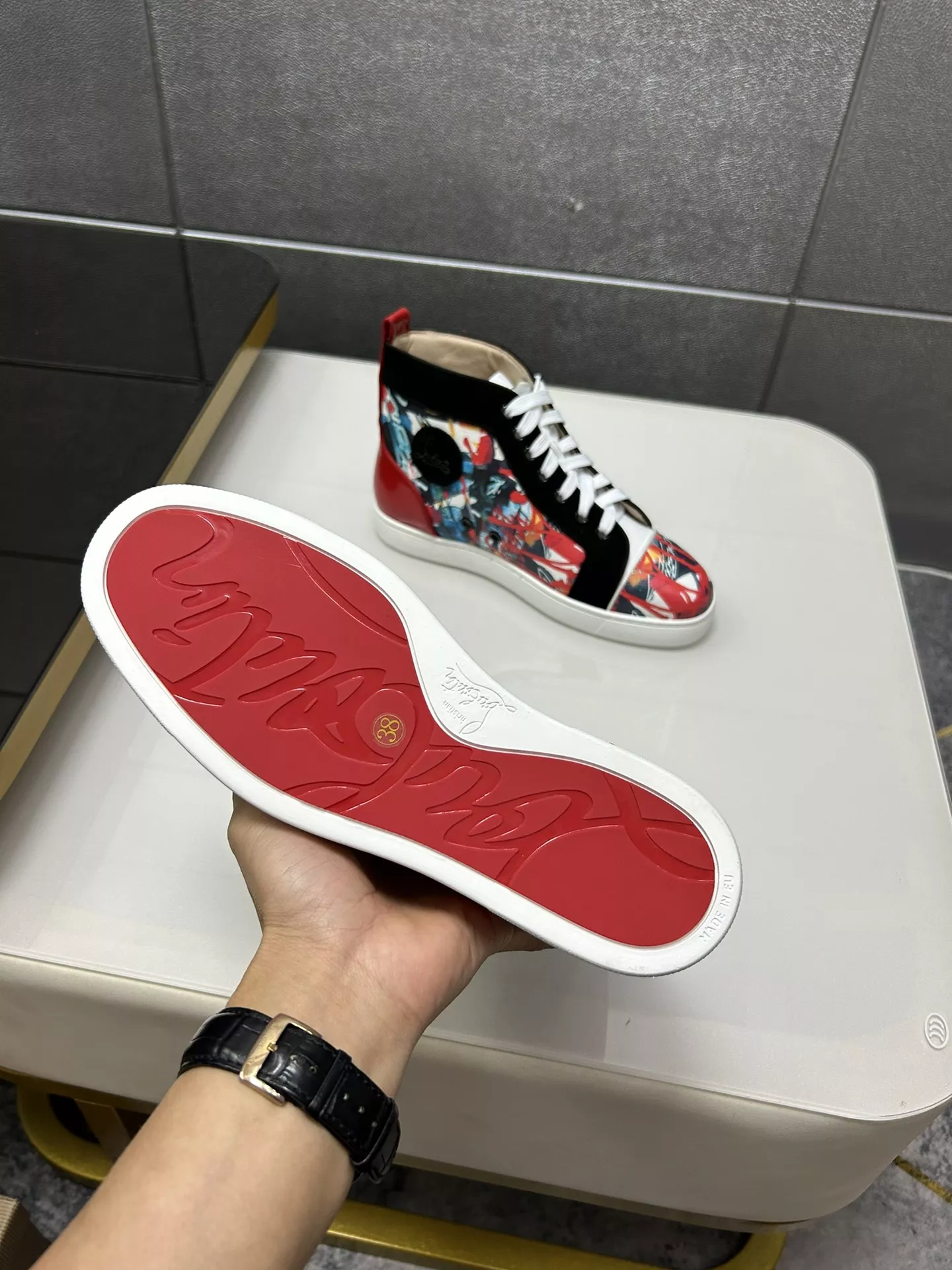 NewStyle 2984 Christian Louboutin High Top Shoes For Men