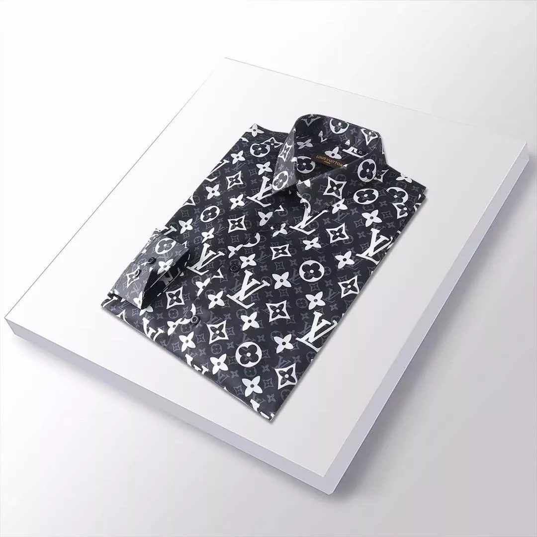 NewStyle 371 Louis Vuitton LV Shirts Long Sleeved For Men