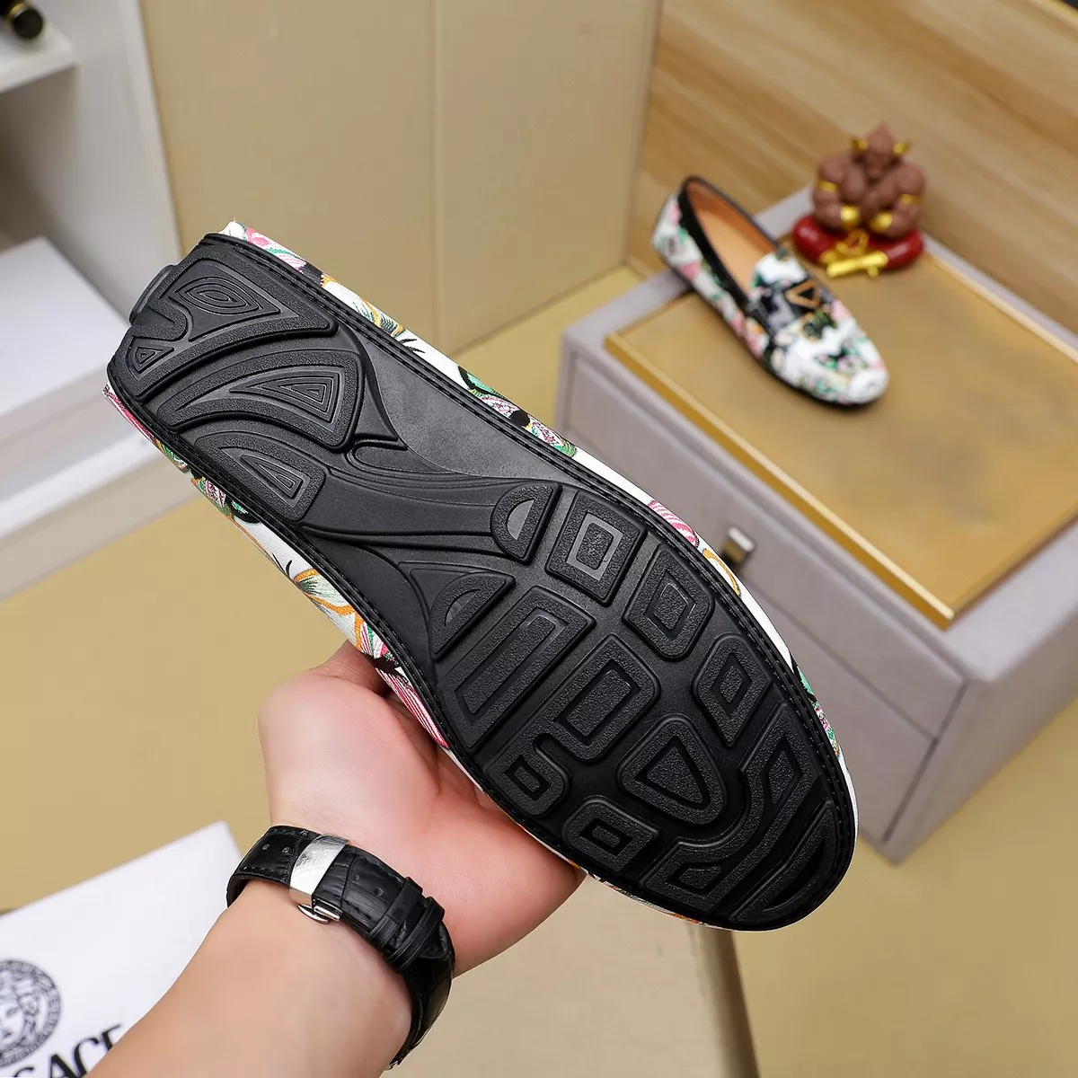 NewStyle 4085 Versace Leather Shoes For Men