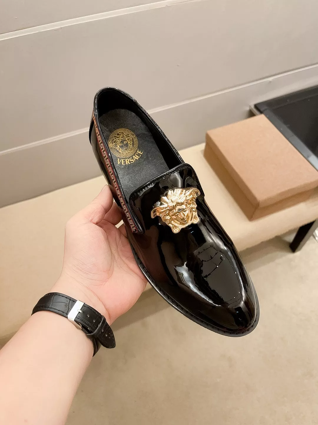 NewStyle 5749 Versace Leather Shoes For Men