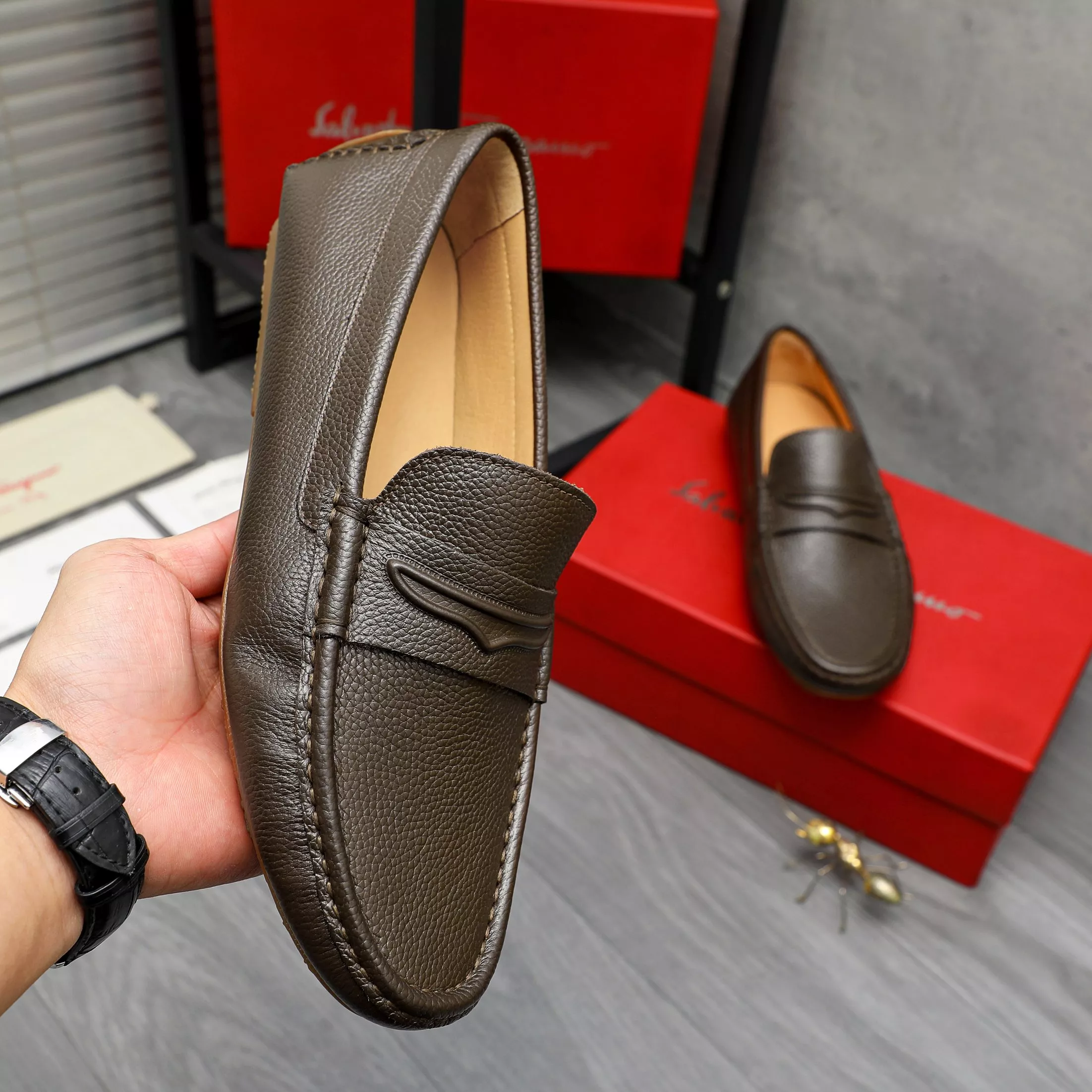 NewStyle 6693 Salvatore Ferragamo Leather Shoes For Men