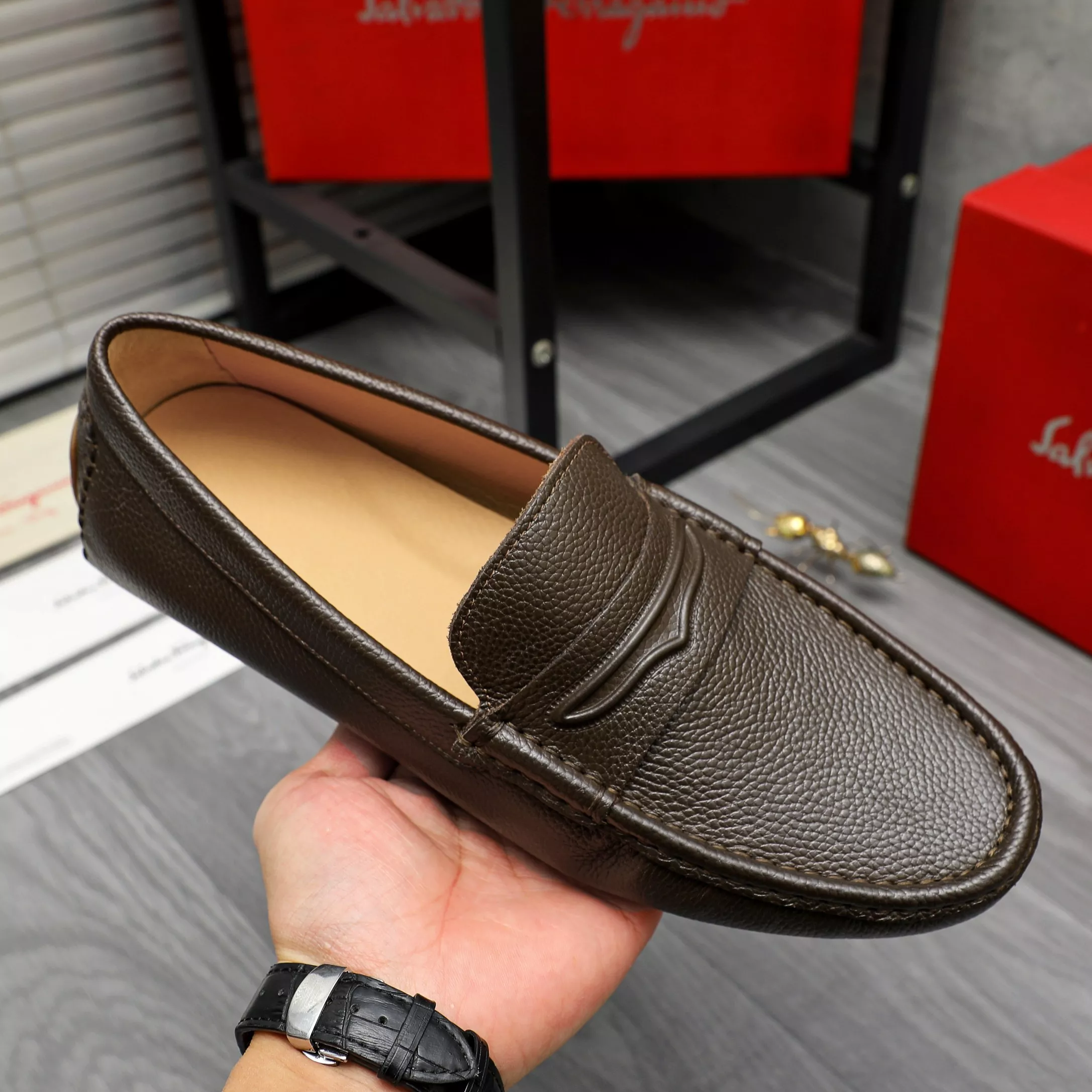 NewStyle 6693 Salvatore Ferragamo Leather Shoes For Men