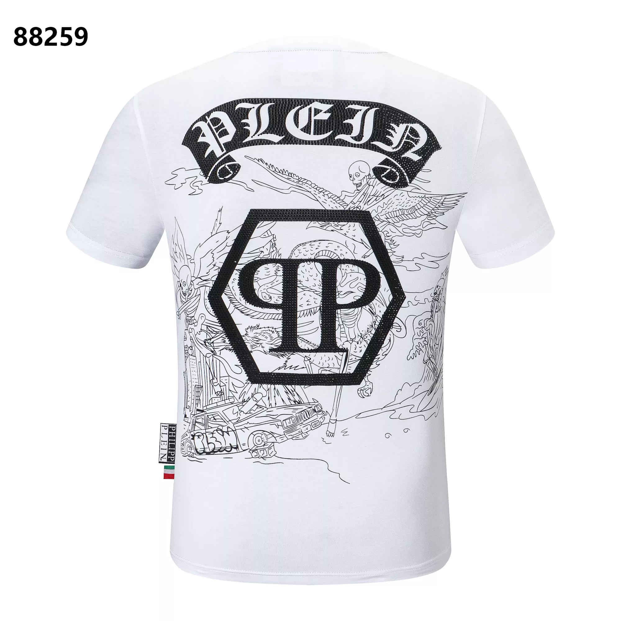 NewStyle 8241 Philipp Plein PP T-Shirts Short Sleeved For Men