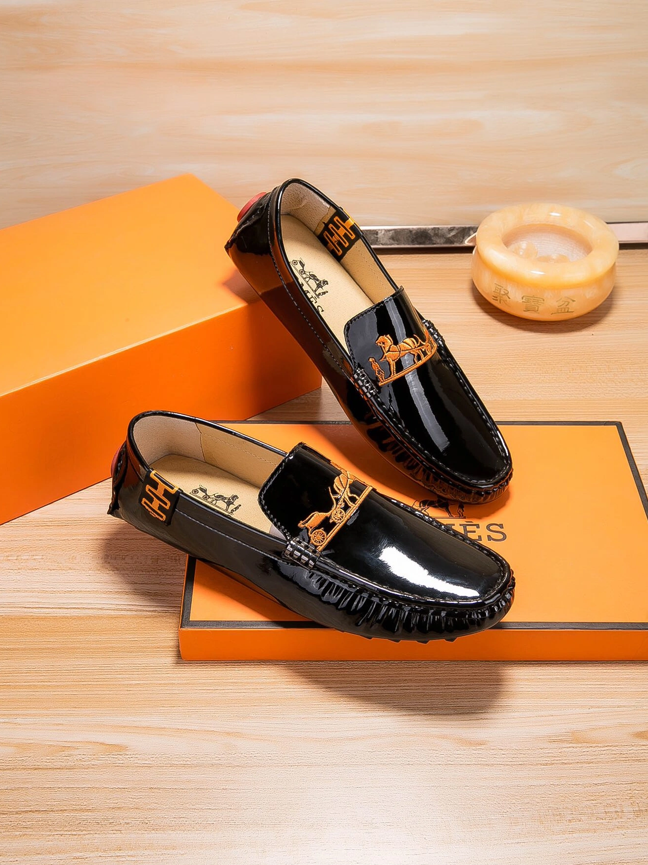 NewStyle 8347 Hermes Leather Shoes For Men