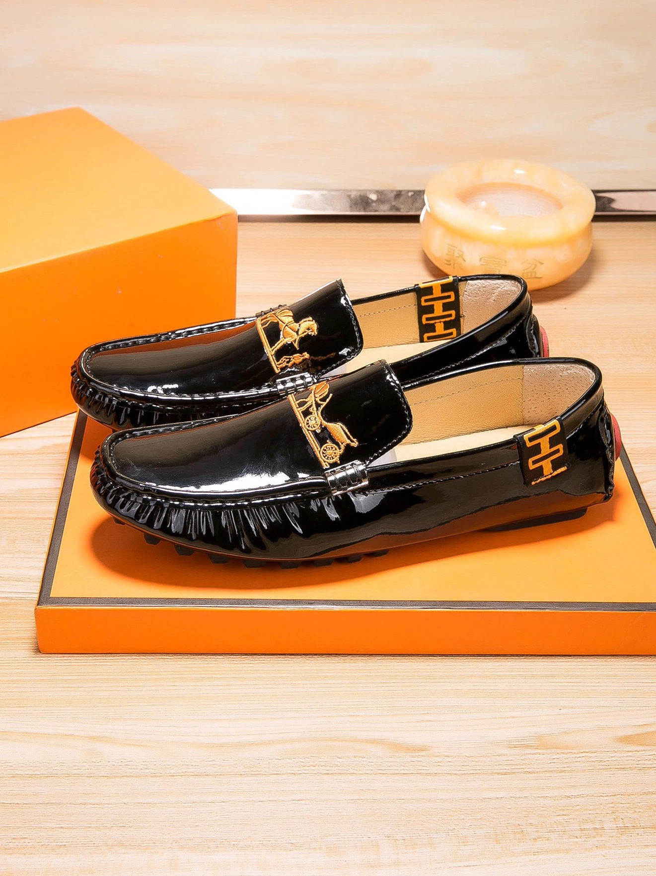 NewStyle 8347 Hermes Leather Shoes For Men