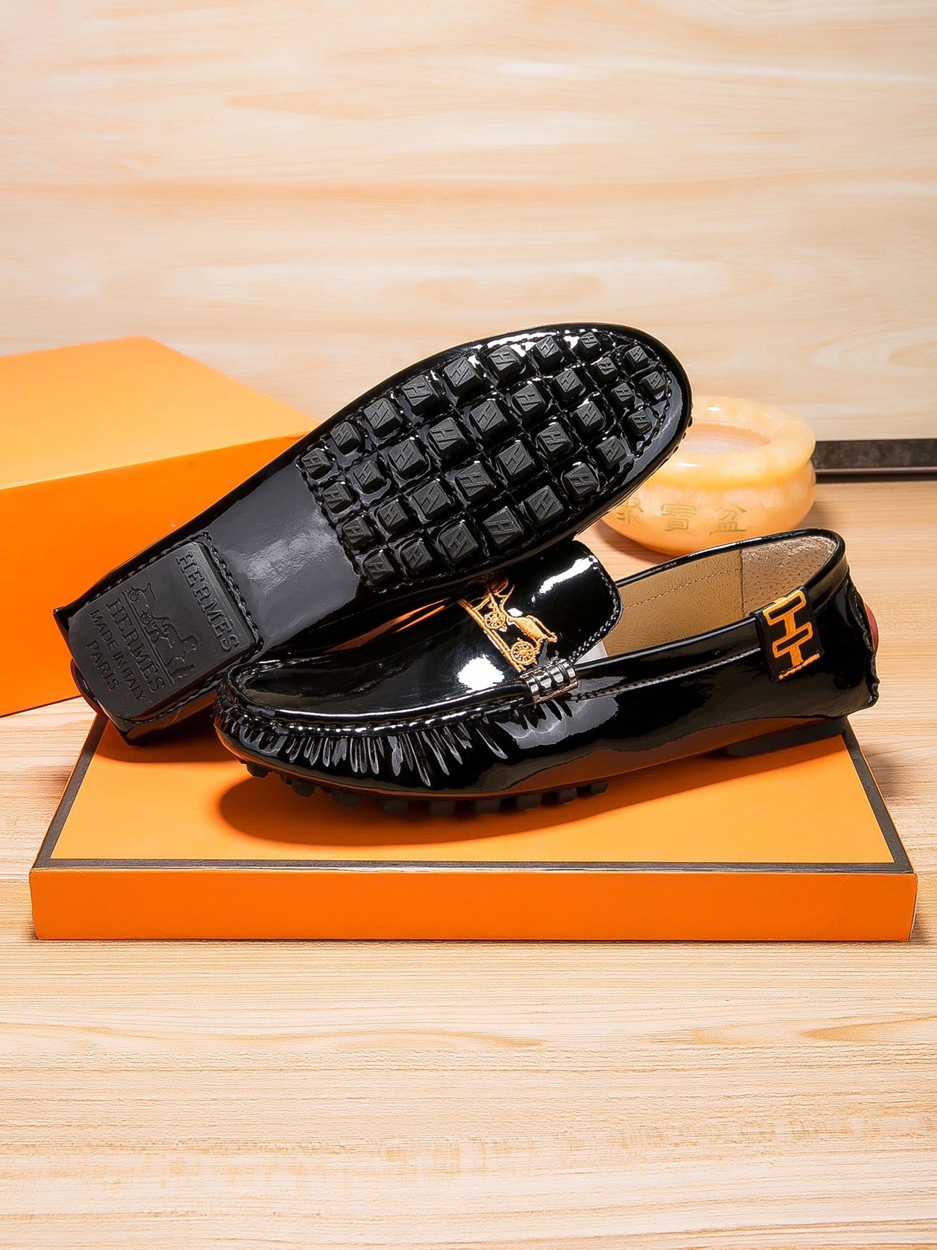 NewStyle 8347 Hermes Leather Shoes For Men