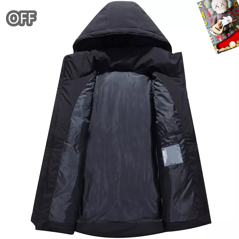 Off-White Down Feather Coat Long Sleeved For Men WellDesigned 8468