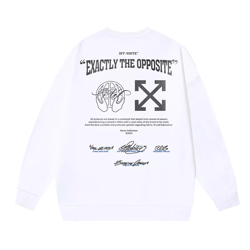 Off-White Hoodies Long Sleeved For Unisex EasyMatch 3708