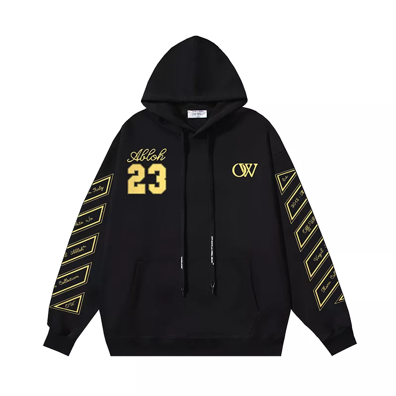 Off-White Hoodies Long Sleeved For Unisex Minimalist 9029