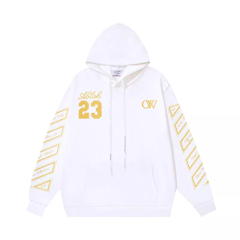 Off-White Hoodies Long Sleeved For Unisex Timeless 1674