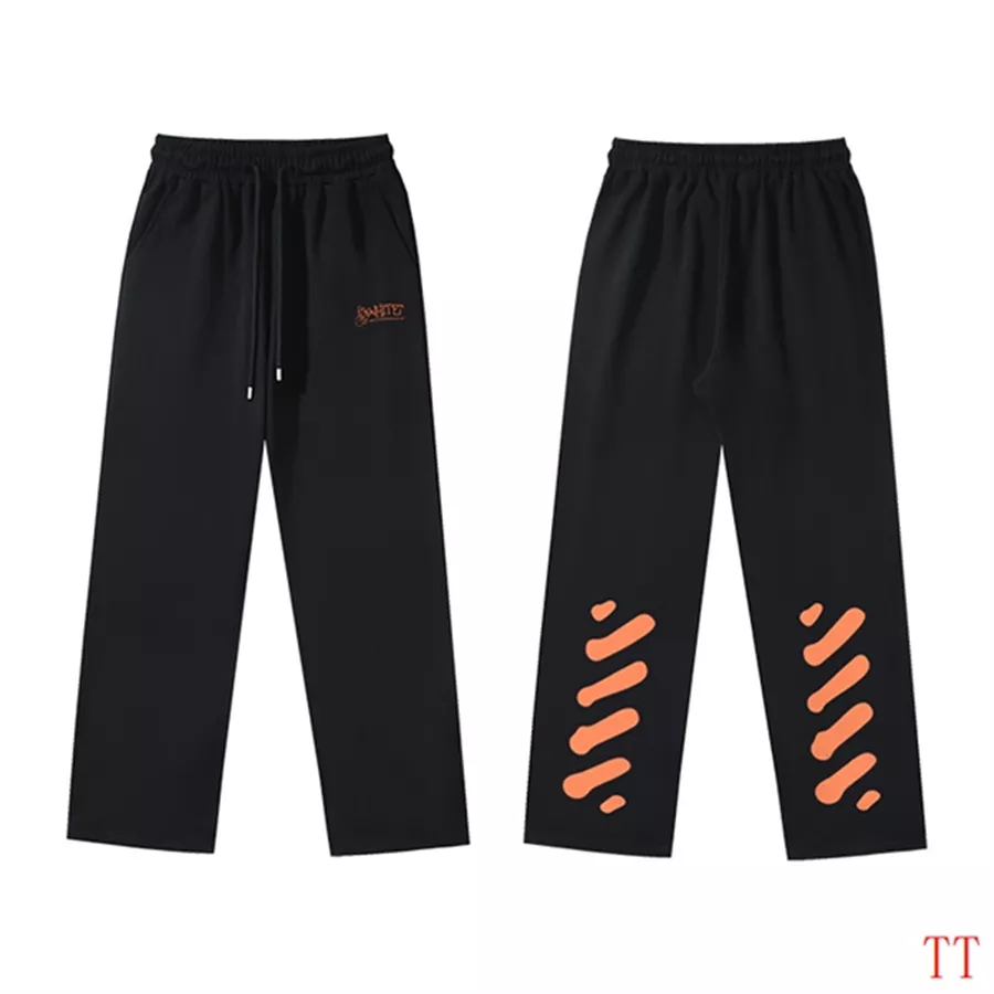 Off-White Pants For Unisex DailyWear 8567