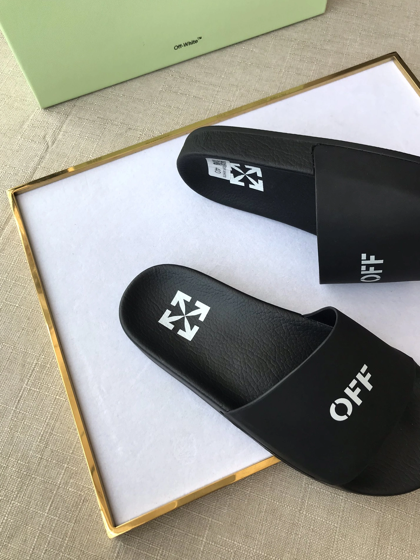 Off-White Slippers For Men Fashionable 3022