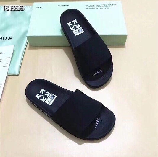 Off-White Slippers For Men Fashionable 409