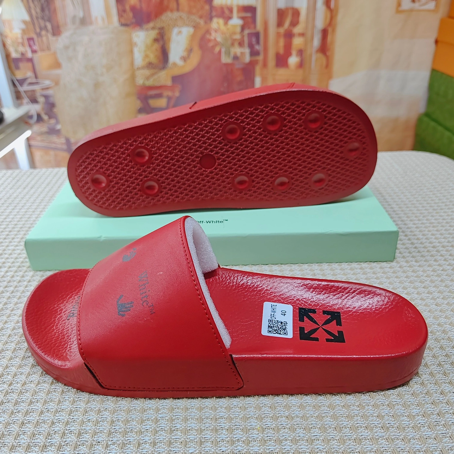 Off-White Slippers For Men Lightweight 3830