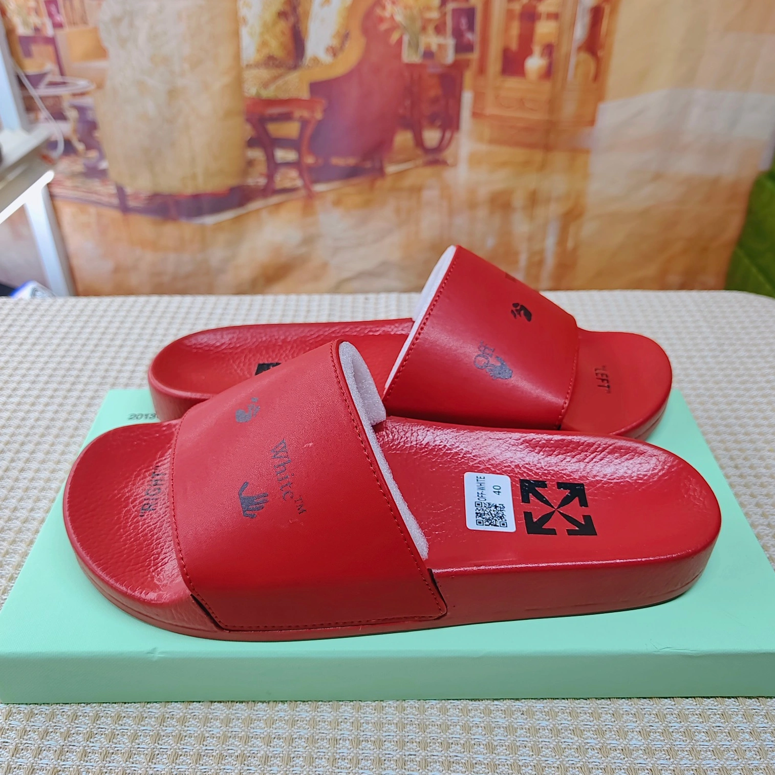 Off-White Slippers For Men Lightweight 3830