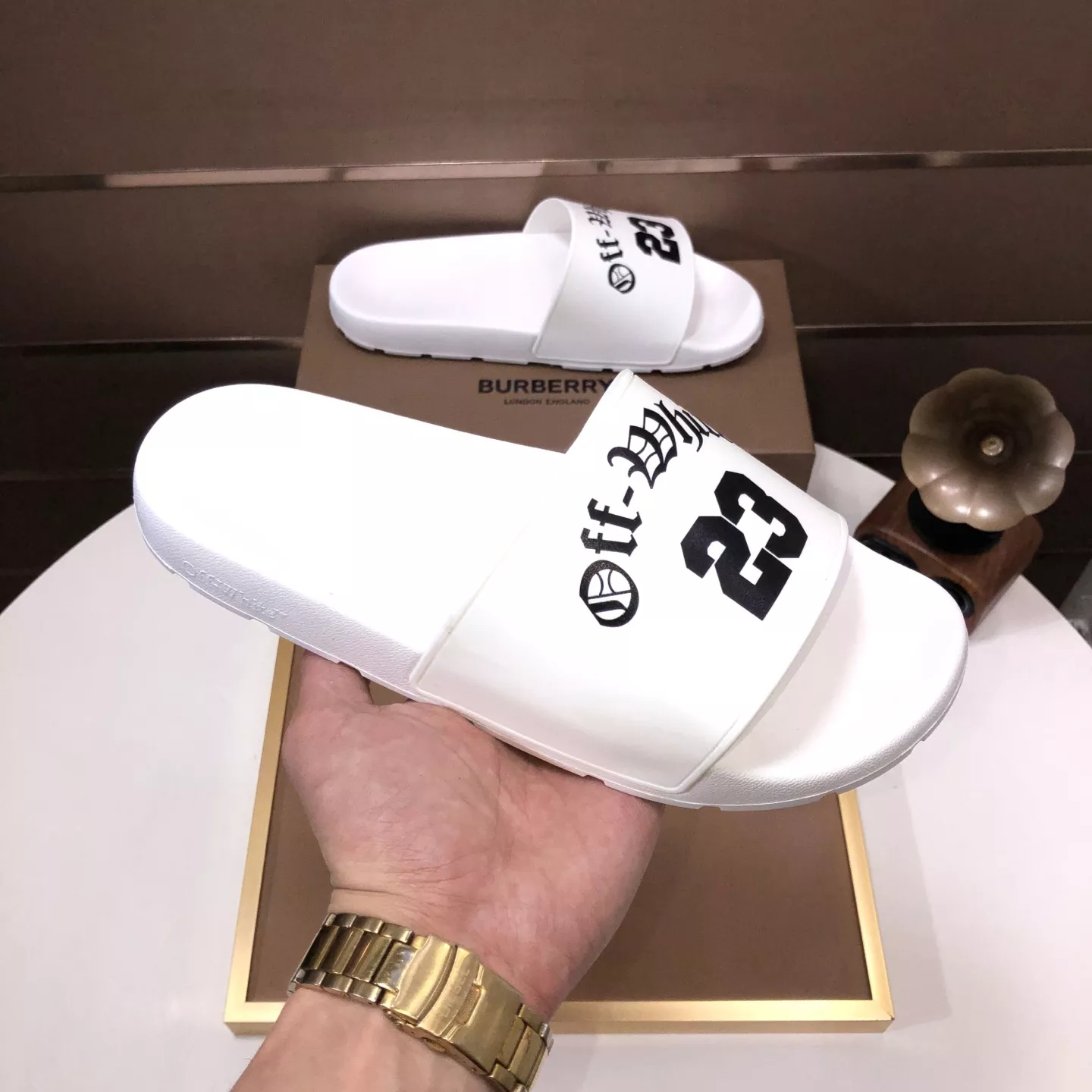 Off-White Slippers For Men SmartChoice 1621