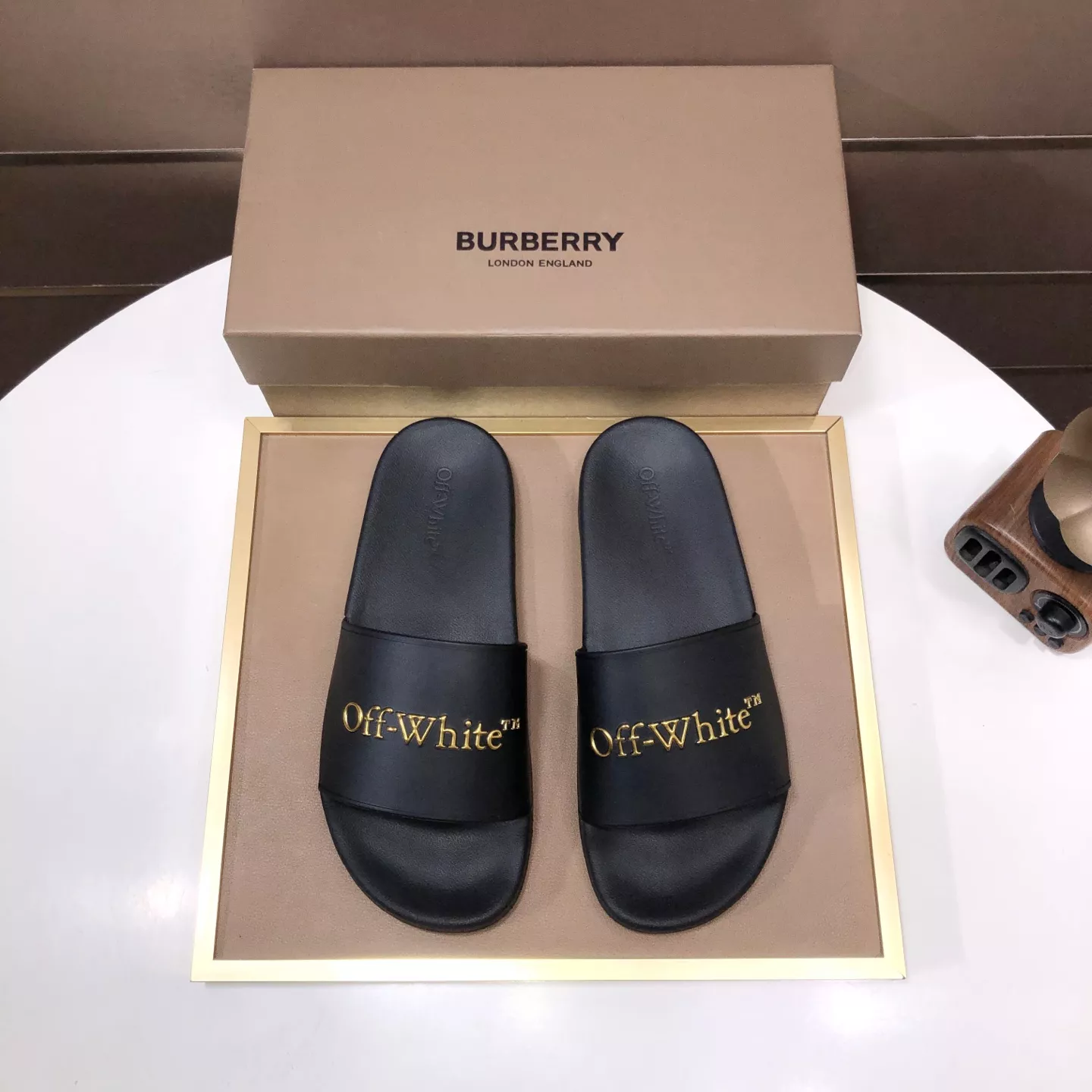Off-White Slippers For Men Soft 4962