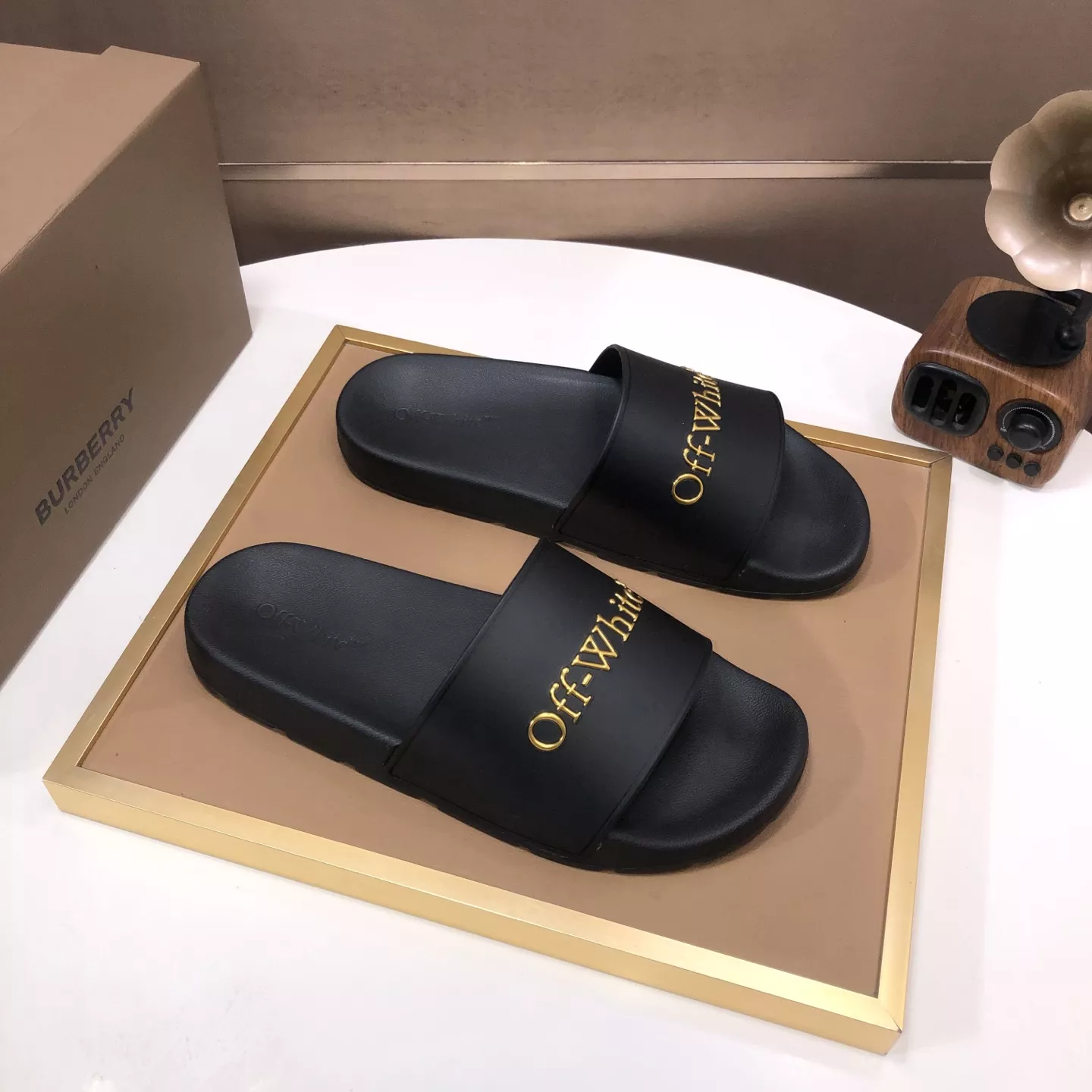 Off-White Slippers For Men Soft 4962