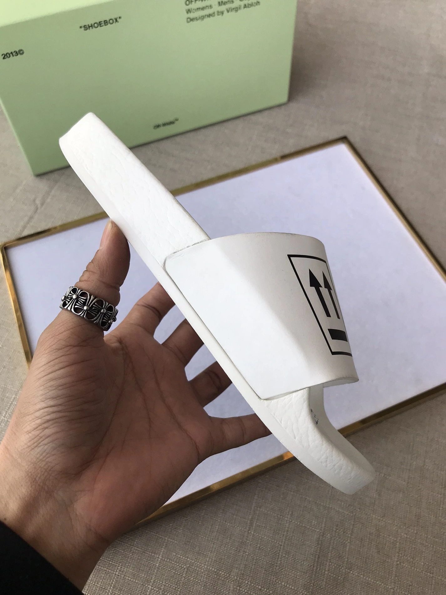 Off-White Slippers For Men Soft 6276