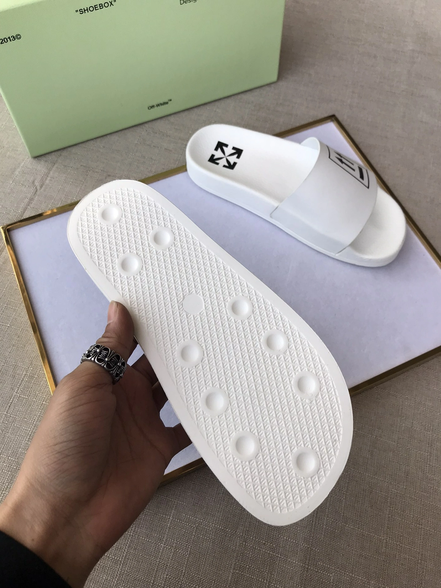 Off-White Slippers For Men Soft 6276