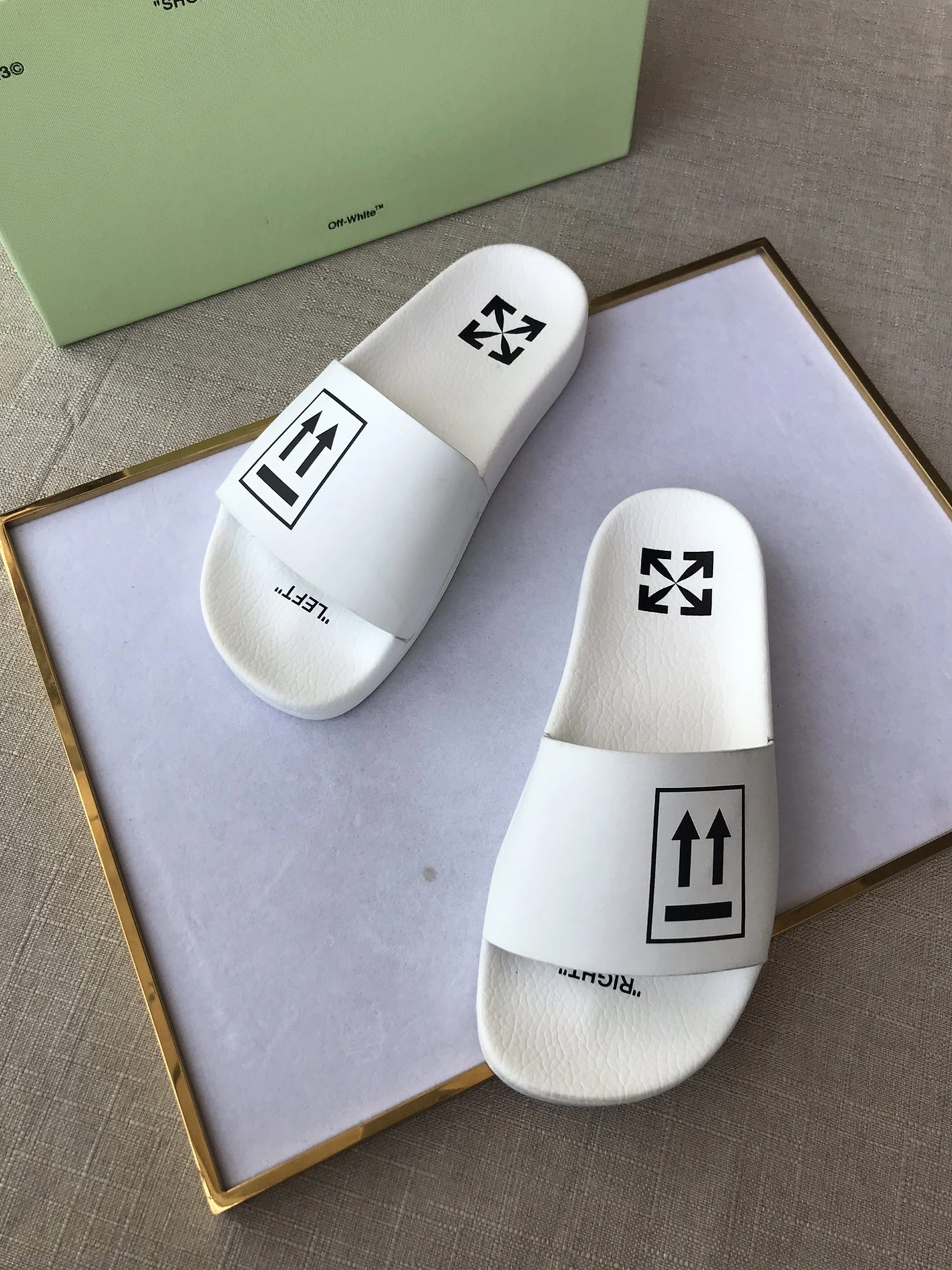 Off-White Slippers For Men Soft 6276