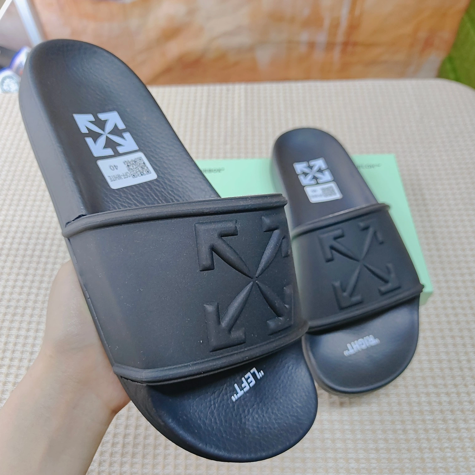 Off-White Slippers For Women Bold 6213