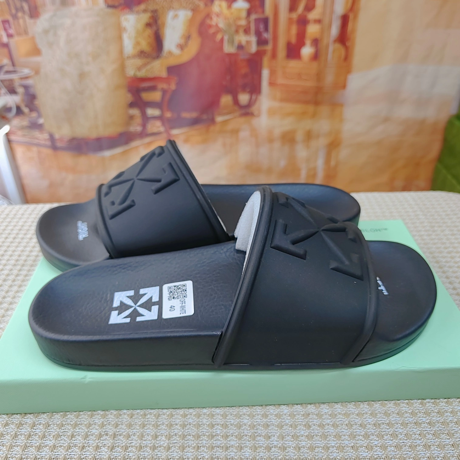 Off-White Slippers For Women Bold 6213