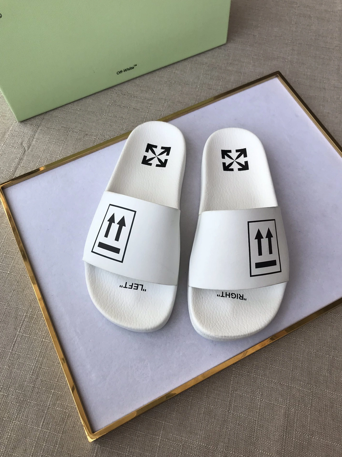 Off-White Slippers For Women Bold 9838